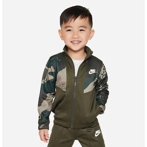 Nike Toddler Boys Camo Track Jacket Olive Green Full Zip 2T New